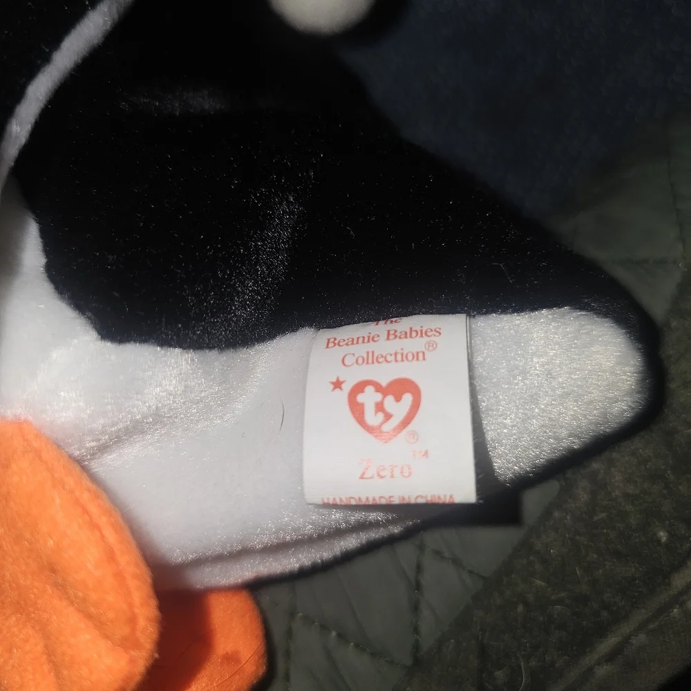 Plush Penguin Bird Toy - Black, White, Orange
